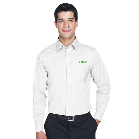 Devon & Jones Men's Crown Collection® Solid Stretch Twill Woven Dress Shirt