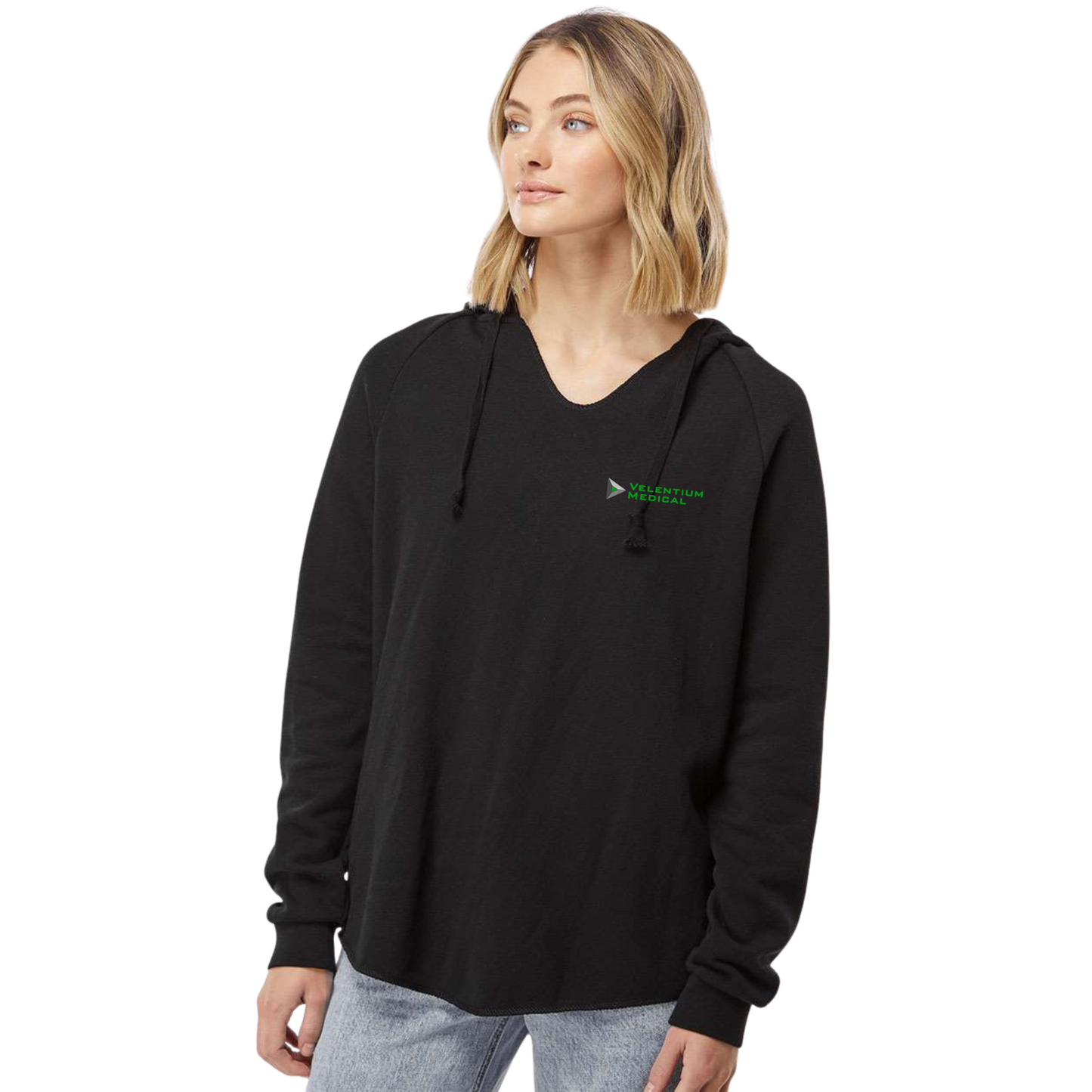 Independent Trading Co Women’s Lightweight California Wave Wash Hooded Sweatshirt