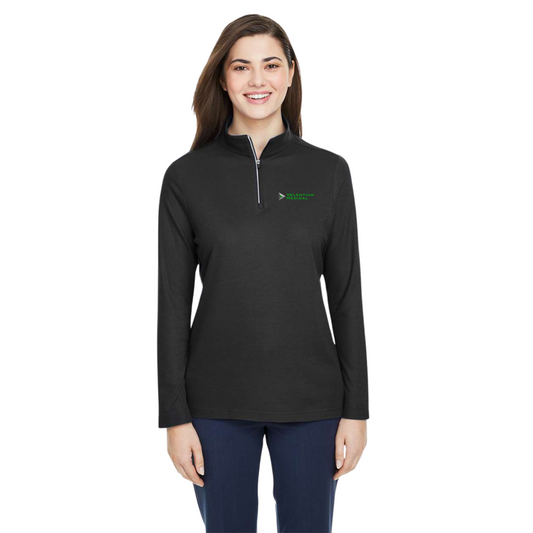 Core365 Women's Fusion ChromaSoft™ Pique Quarter-Zip Pullover
